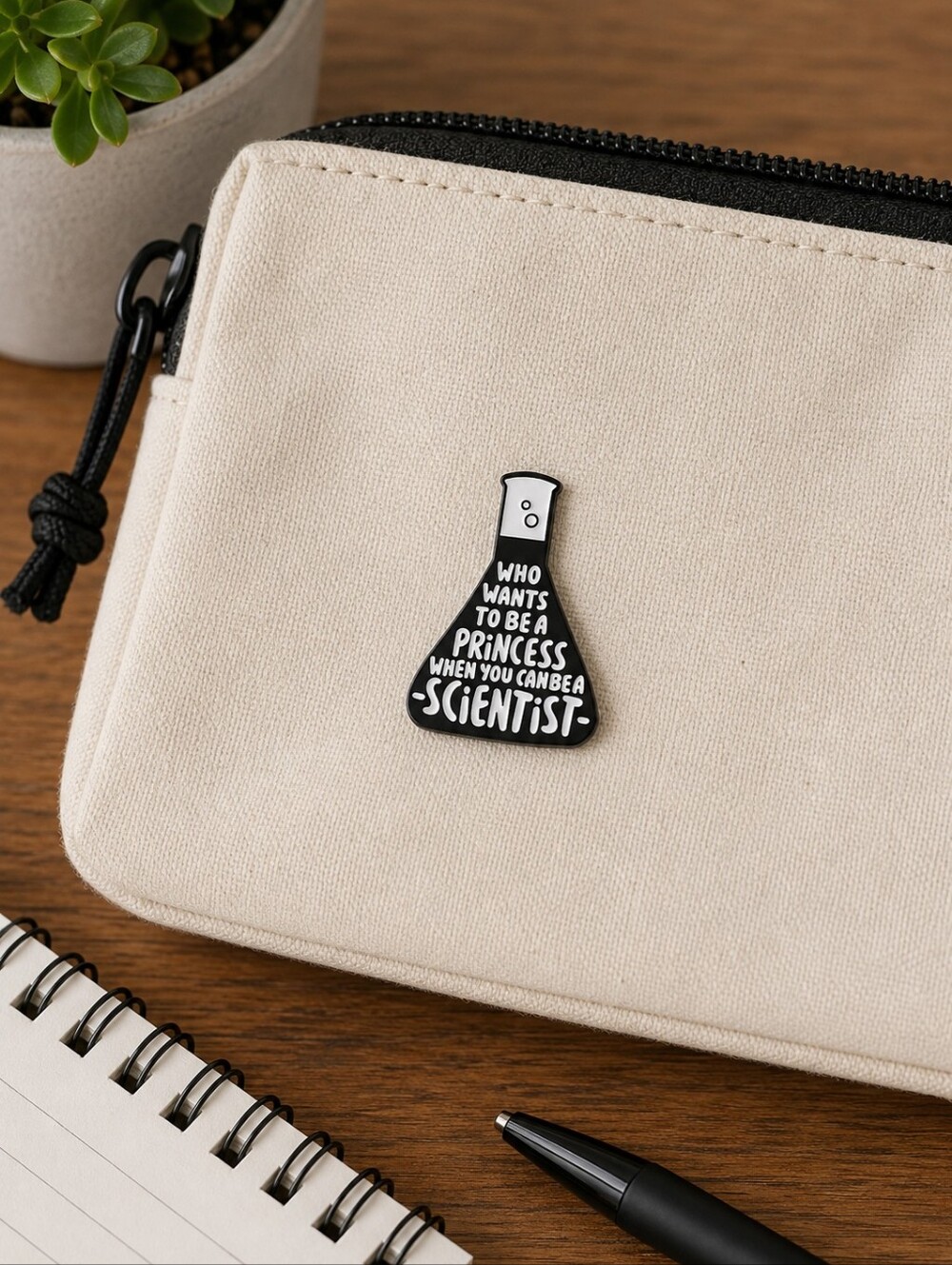 ​"Who Wants To Be A Princess..." Science Flask Enamel Pin